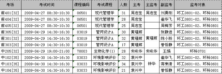 监考安排